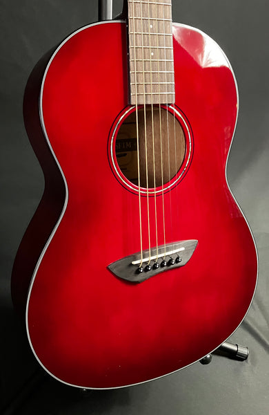 Yamaha CSF1MCRB Parlor Acoustic-Electric Guitar Crimson Red Burst w/ Gig Bag