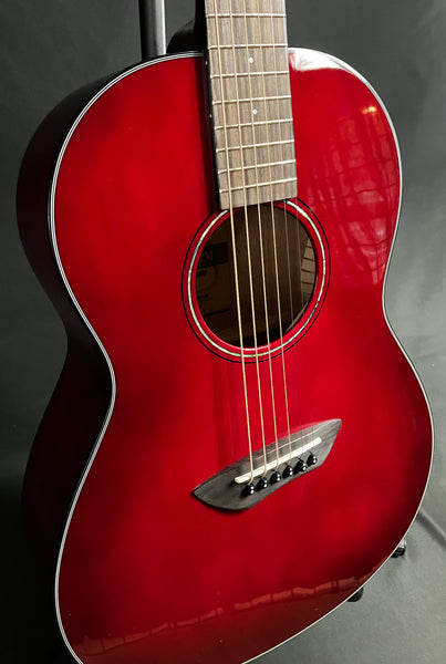 Yamaha CSF1MCRB Parlor Acoustic-Electric Guitar Crimson Red Burst w/ Gig Bag