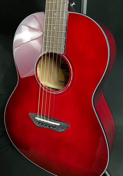 Yamaha CSF1MCRB Parlor Acoustic-Electric Guitar Crimson Red Burst w/ Gig Bag