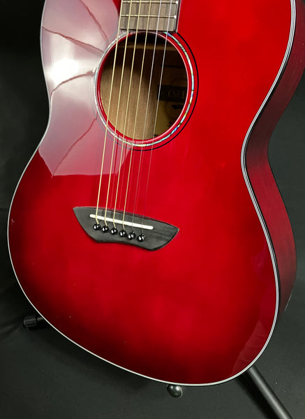 Yamaha CSF1MCRB Parlor Acoustic-Electric Guitar Crimson Red Burst w/ Gig Bag
