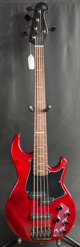 Yamaha BB735A Broad Bass 5-String Bass Guitar Fired Red Finish w/ Gig Bag (032)