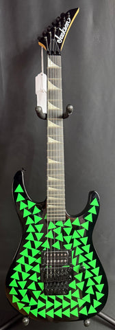 Jackson X Series Dinky DK1A Illuminati Electric Guitar Black w/ Green Graphic