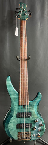 Yamaha TRBX605FM 5-String Bass Guitar Flamed Indigo Blue Finish