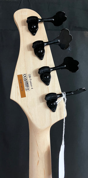 Cort GB-Fusion 4 4-String Bass Guitar Spalted Maple Blue Burst w/ Gig Bag
