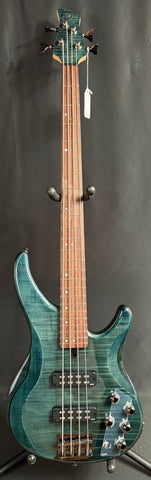 Yamaha TRBX604FM 4-String Bass Guitar Flamed Maple Indigo Blue Finish (402)