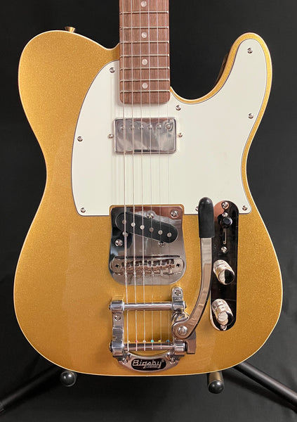 Squier Classic Vibe Custom Telecaster SH Electric Guitar Aztec Gold w/ Bigsby