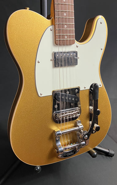 Squier Classic Vibe Custom Telecaster SH Electric Guitar Aztec Gold w/ Bigsby