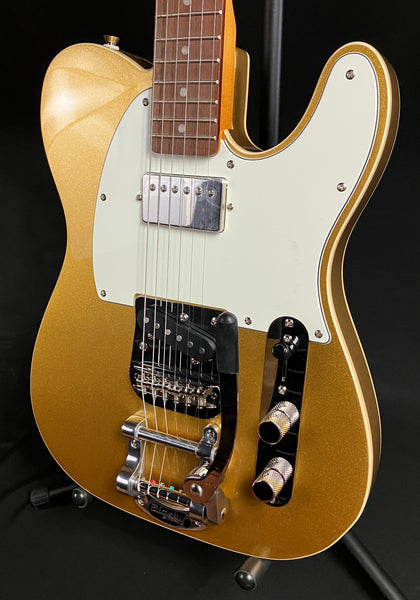 Squier Classic Vibe Custom Telecaster SH Electric Guitar Aztec Gold w/ Bigsby