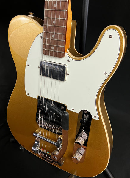 Squier Classic Vibe Custom Telecaster SH Electric Guitar Aztec Gold w/ Bigsby