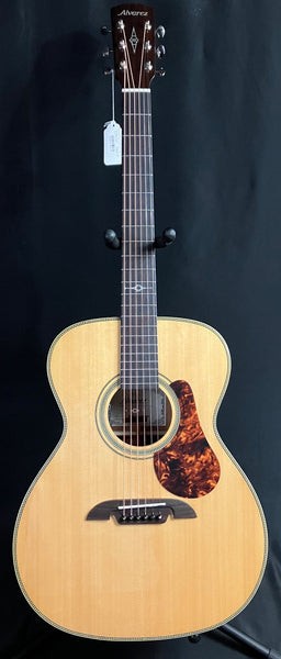 Alvarez MF60e Herringbone Auditorium Acoustic-Electric Guitar Gloss Natural w/ Soft Case