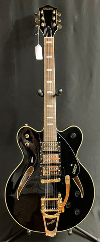 Gretsch G2627TG Center Block 3-Pickup Electric Guitar Gloss Black w/ Gold Hardware (254)
