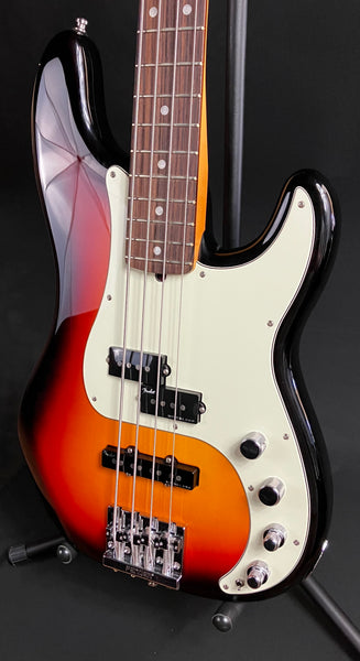 Fender American Ultra Precision Bass 4-String Bass Guitar Ultraburst Finish w/ OHSC