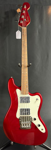 Squier Paranormal Rascal Bass 4-String Bass Guitar Candy Apple Red Finish (837)