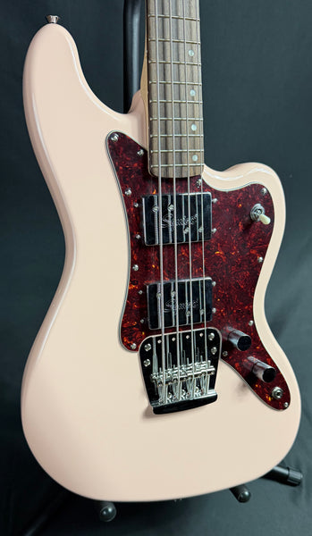 Squier FSR Paranormal Rascal Bass 4-String Bass Guitar Shell Pink Finish (581)