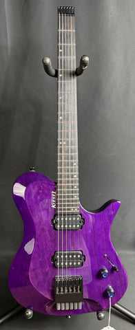 Kiesel Zeus 6 Z6 Headless 6-String Electric Guitar Transparent Purple w/ Gig Bag