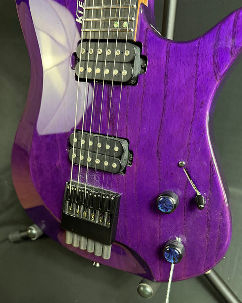 Kiesel Zeus 6 Z6 Headless 6-String Electric Guitar Transparent Purple w/ Gig Bag