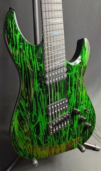 Schecter C-7 Multiscale Silver Mountain 7-String Electric Guitar Toxic Venom Finish