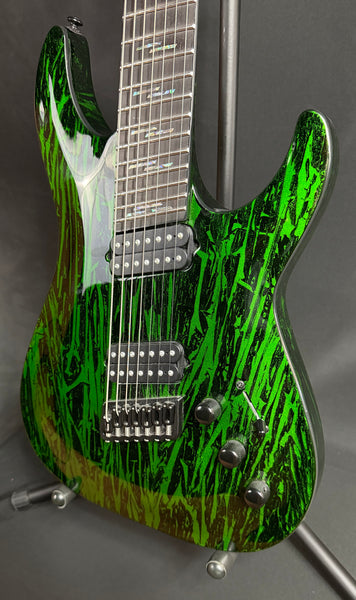 Schecter C-7 Multiscale Silver Mountain 7-String Electric Guitar Toxic Venom Finish