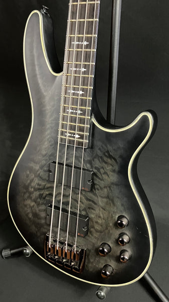 Schecter Hellraiser Extreme-4 4-String Bass Guitar See-Thru Black Satin w/ Case