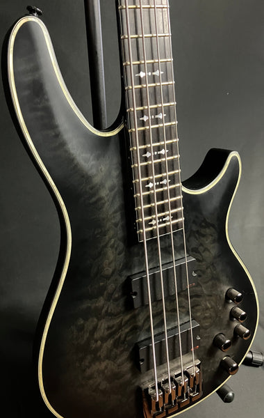 Schecter Hellraiser Extreme-4 4-String Bass Guitar See-Thru Black Satin w/ Case