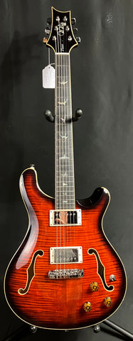 PRS SE Hollowbody II Piezo Electric Guitar Orange Tiger Smokeburst w/ Case
