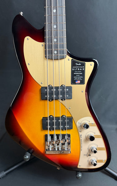 Fender American Ultra II Meteora Bass 4-String Bass Guitar Ultraburst w/ OHSC