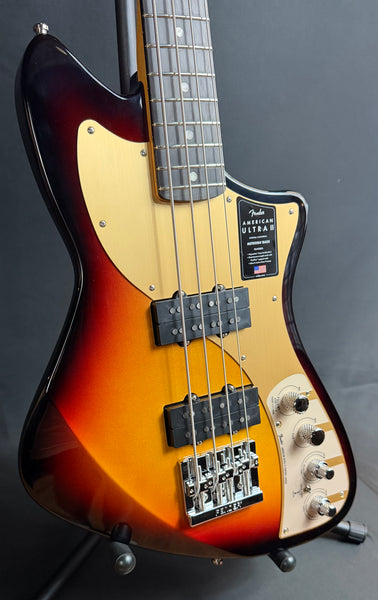 Fender American Ultra II Meteora Bass 4-String Bass Guitar Ultraburst w/ OHSC
