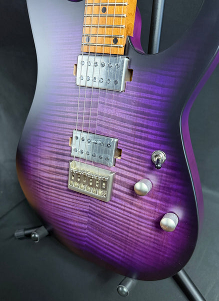 Schecter C-1 Standard Plus Electric Guitar Transparent Purple Burst Finish