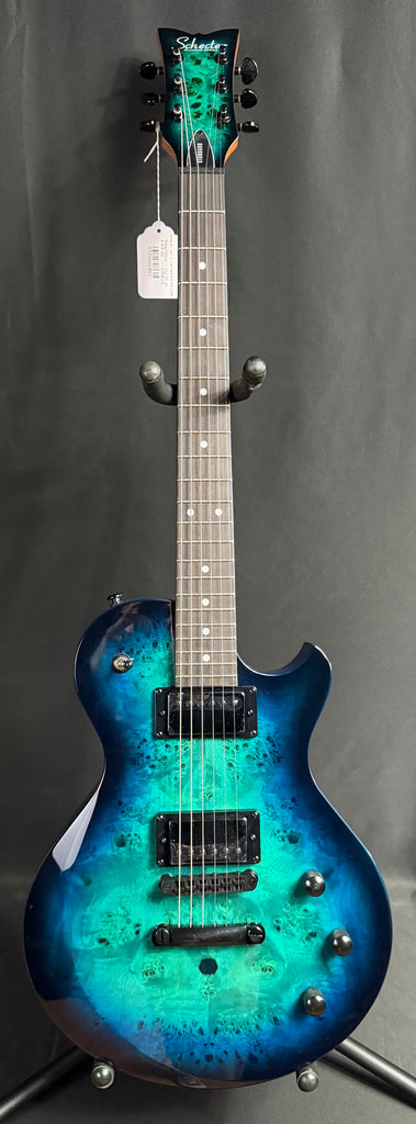 Schecter Solo-II Standard Electric Guitar Ocean Blue Burst Burl Finish