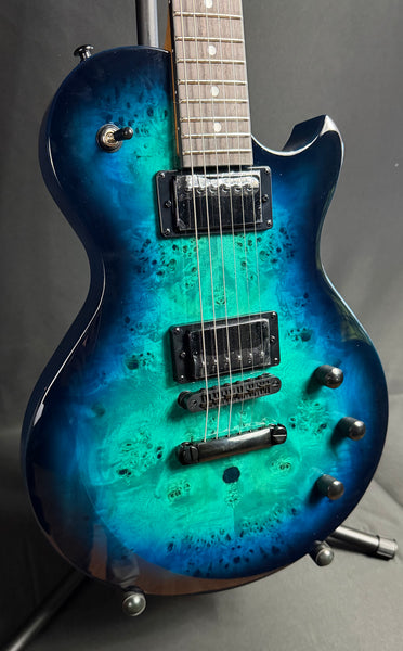 Schecter Solo-II Standard Electric Guitar Ocean Blue Burst Burl Finish