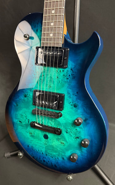 Schecter Solo-II Standard Electric Guitar Ocean Blue Burst Burl Finish