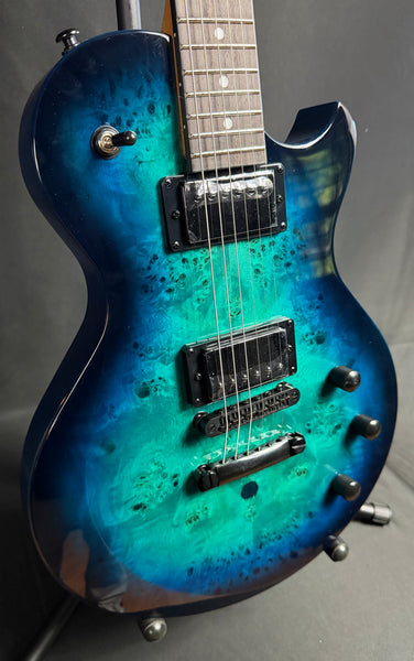 Schecter Solo-II Standard Electric Guitar Ocean Blue Burst Burl Finish