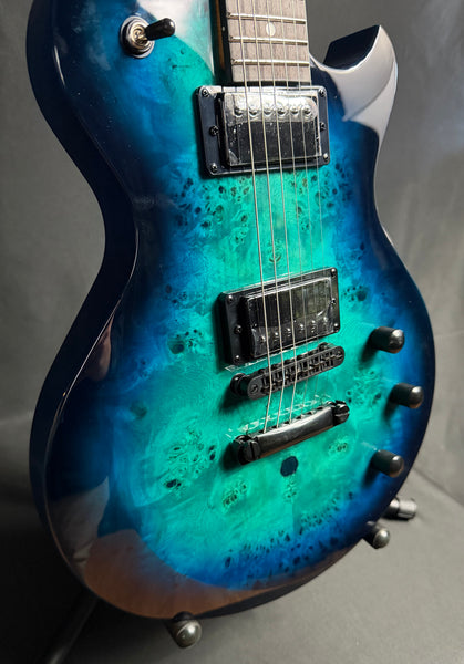 Schecter Solo-II Standard Electric Guitar Ocean Blue Burst Burl Finish