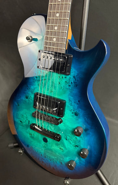 Schecter Solo-II Standard Electric Guitar Ocean Blue Burst Burl Finish