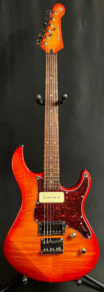 Yamaha PAC611HFM Pacifica Hardtail Electric Guitar Light Amber Burst Finish