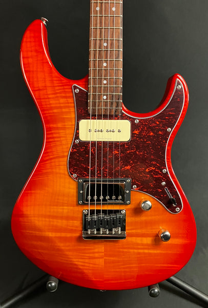 Yamaha PAC611HFM Pacifica Hardtail Electric Guitar Light Amber Burst Finish