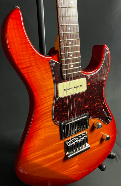 Yamaha PAC611HFM Pacifica Hardtail Electric Guitar Light Amber Burst Finish