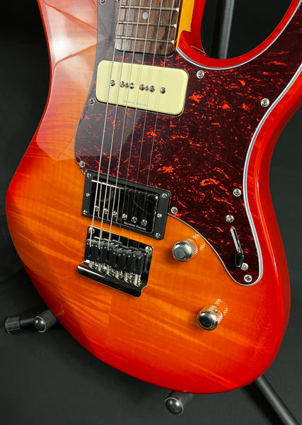 Yamaha PAC611HFM Pacifica Hardtail Electric Guitar Light Amber Burst Finish