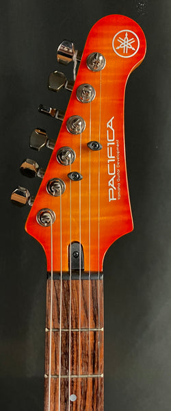 Yamaha PAC611HFM Pacifica Hardtail Electric Guitar Light Amber Burst Finish