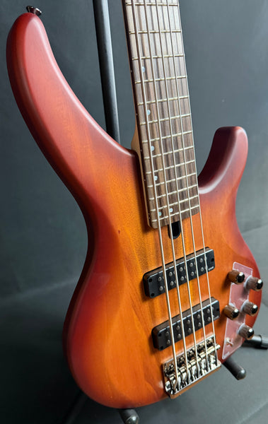 Yamaha TRBX505BRB 5-String Electric Bass Guitar Brick Red Burst (132)