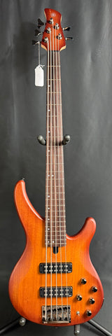 Yamaha TRBX505BRB 5-String Electric Bass Guitar Brick Red Burst (294)