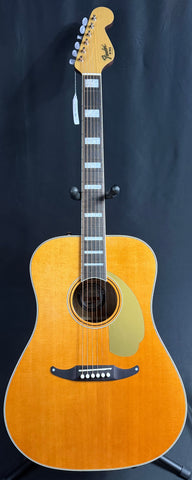 Fender King Vintage Dreadnought Acoustic-Electric Guitar Aged Natural w/ OHSC (921)