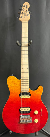 Sterling AX3QM Axis Electric Guitar Quilted Spectrum Red Finish