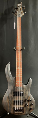 ESP LTD B-204SM Spalted Maple 4-String Electric Bass Guitar Satin Black
