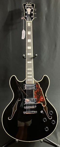 D'Angelico Premier DC Semi-Hollow Body Electric Guitar Black Flake Finish w/ Gig Bag