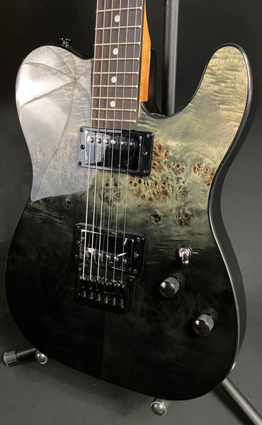Schecter PT Standard Electric Guitar Black Fade Burst Burl Finish