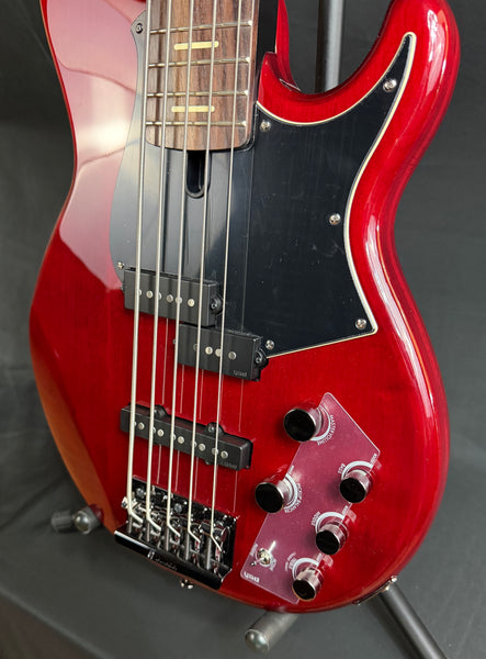 Yamaha BB735A Broad Bass 5-String Bass Guitar Fired Red Finish w/ Gig Bag (361)