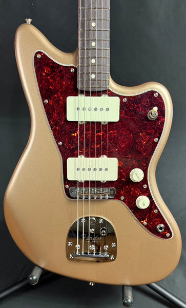 Fender American Professional Classic Jazzmaster Electric Guitar Faded Firemist Gold w/ Gig Bag
