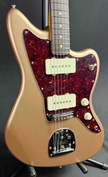 Fender American Professional Classic Jazzmaster Electric Guitar Faded Firemist Gold w/ Gig Bag