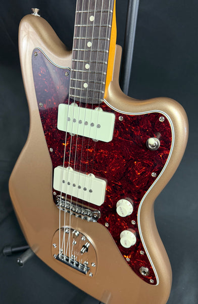 Fender American Professional Classic Jazzmaster Electric Guitar Faded Firemist Gold w/ Gig Bag
